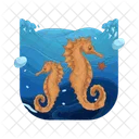 Seahorse Animal Pair Icon