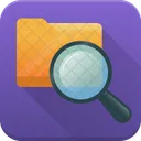 Folder Search Magnifying Icon