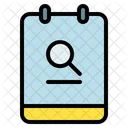Note Search Magnifier Icon