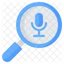 Search Magnifying Glass Microphone Icon