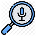 Search Magnifying Glass Microphone Icon