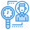 Search Magnifying Glass Time Icon