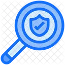 Search Magnifier Shield Icon