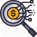 Search Magnifier Currency Icon