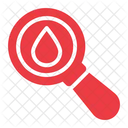 Search Blood Analysis Loupe Icon