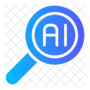Search Loupe Artificial Intelligence Icon
