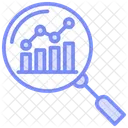 Search Analytics Duotone Line Icon Icon