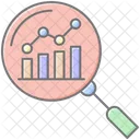 Search Analytics Lineal Color Icon Icon