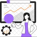 Search Analytics Search Graph Analysis Icon