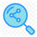 Search And Share Magnifying Glass Loupe Icon