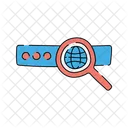 Search bar with magnifying glass  Icon