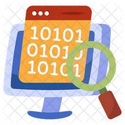Search Binary Code  Icon