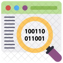 Search Binary Code  Icon