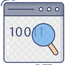 Search Binary Code Browser Data Search Icon
