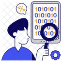 Search Binary Data Find Binary Code Search Binary Code Icon