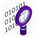 Search Binary Data Search Binary Code Binary Data Analysis Icon