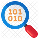 Search Binary Data Search Binary Code Binary Data Analysis Icon