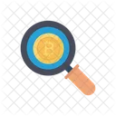 Search Bitcoin Currency Icon