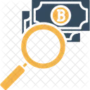 Search Bitcoin Bitcoin Find Money Icon