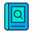 Book Search Data From The Book Magnifier Glass Icon