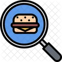 Search Burger Fast Icon