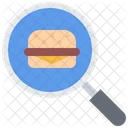 Search Burger Fast Icon