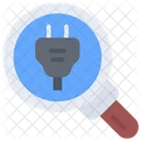 Search Cable Search Wire Plug Icon