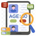 Search Candidate Age Search Employee Employee Analysis Icon