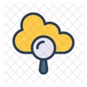Cloud Server Magnifier Icon