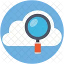 Search Cloud Magnifying Icon
