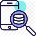 Search Data Find Data Magnifying Data Icon