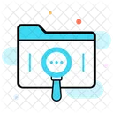 Folder Search File Search Data Search Icon