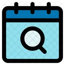 Search Date Calendar Magnifier Icon