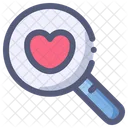 Search Magnifying Heart Icon