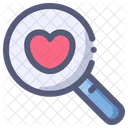 Search Magnifying Heart Icon