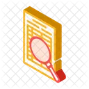 Document Research Isometric Icon