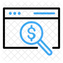 Dollar Search Magnifier Icon