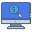 Search Dollar Monitor Screen Icon