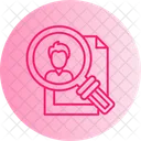 Search Employee Remote Working Recruitment Icon