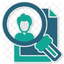 Search Employee Remote Working Recruitment Icon