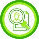 Search Employee Remote Working Recruitment Icon