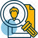 Search Employee Remote Working Recruitment Icon