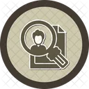 Search Employee Remote Working Recruitment Icon