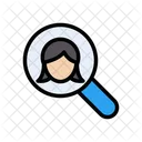 Search Female Find Icon