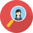 Search Female Employee Female Find Icon