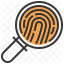 Search Finger Print Magnifying Glass Icon