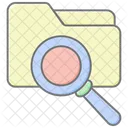 Search Folder Lineal Color Icon Icon