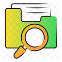 Search Folder Magnifier Magnifying Glass Icon