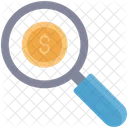 Search Glass Cent Cash Icon