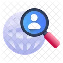 Search Global User  Icon
